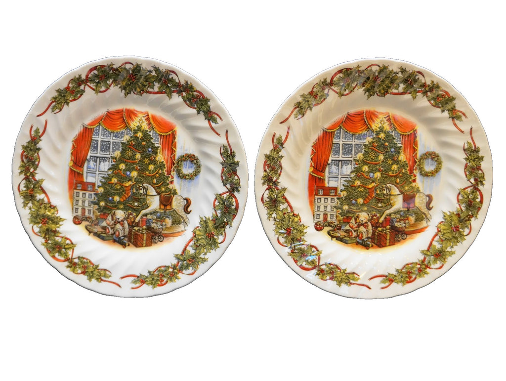 Queens Christmas Morning Dinner Plates Set of 3