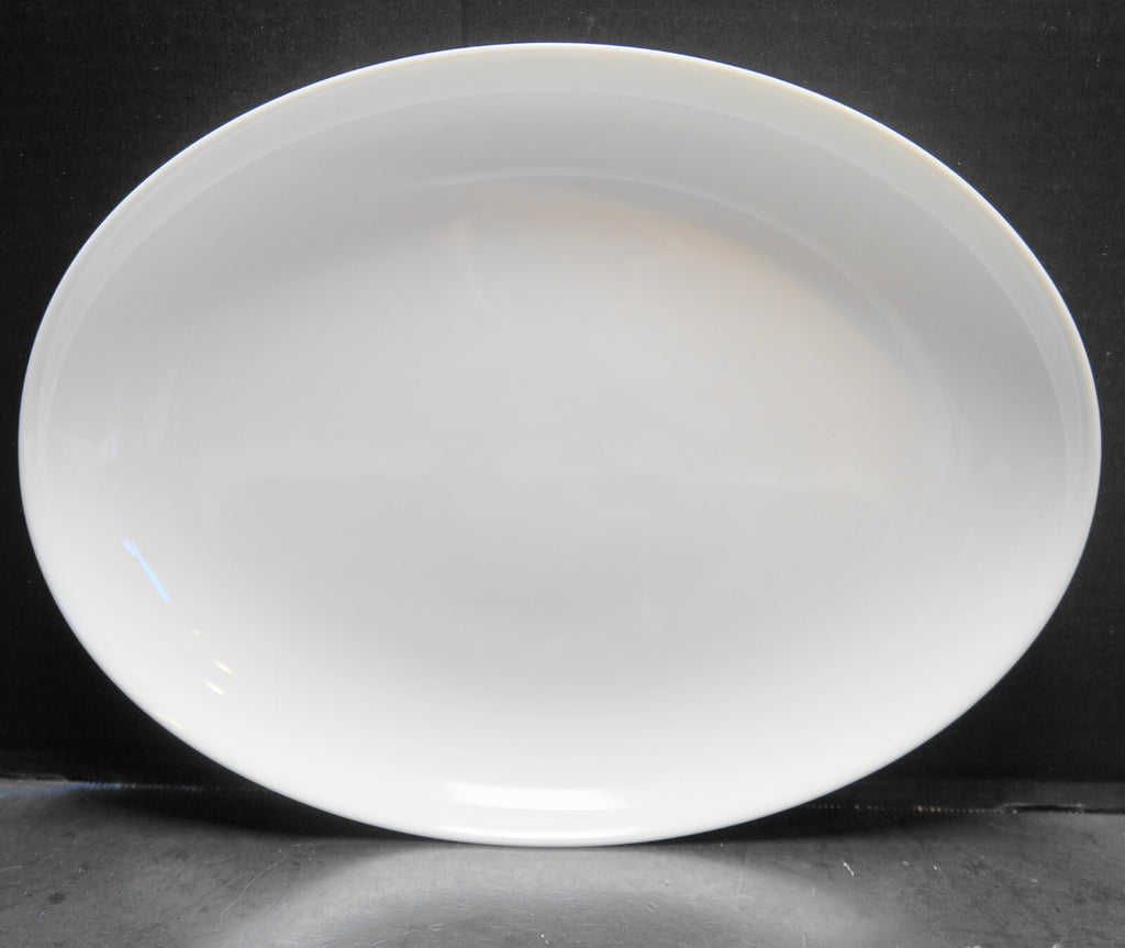 Luminarc Diwali Oval Platter 13" Cristal D'Arques Durand France White Milk Glass