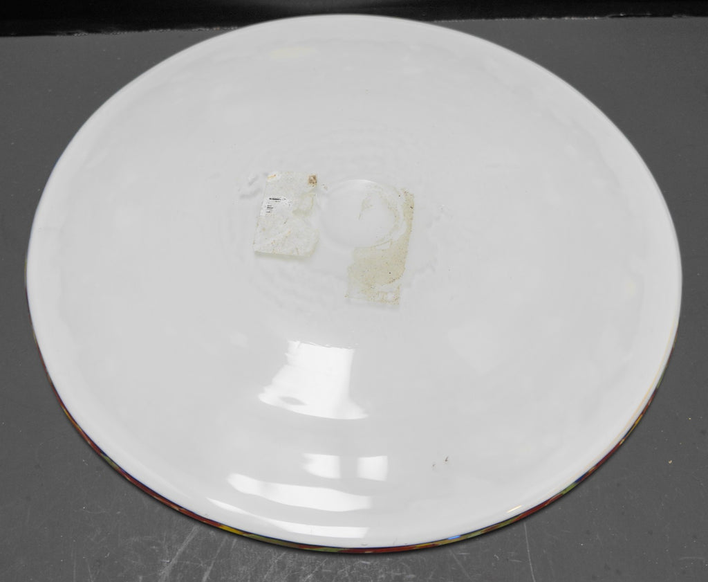 Confetti Spatter Art Glass Round Tray Platter Plate 12"