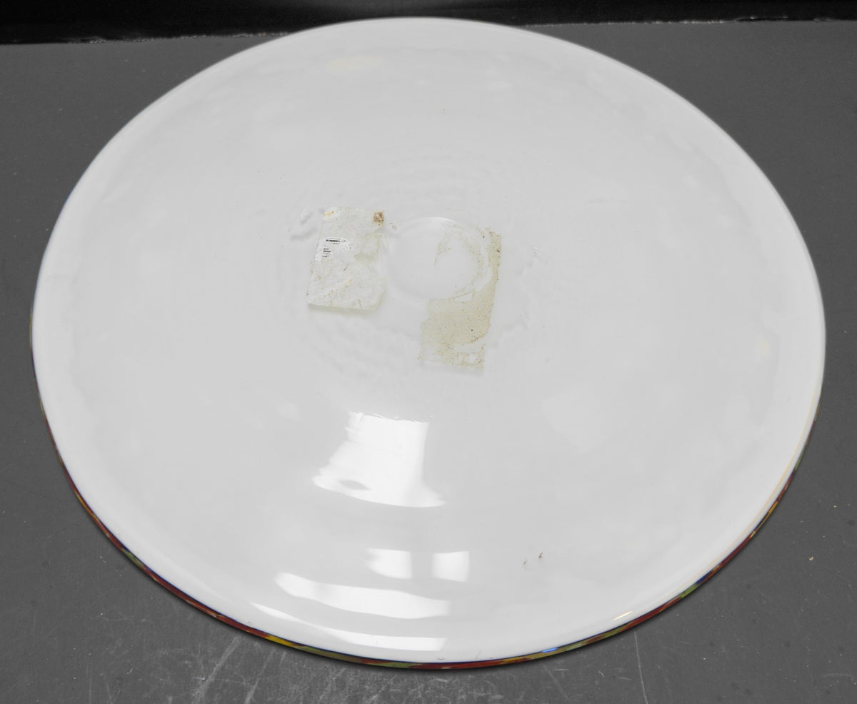 Confetti Spatter Art Glass Round Tray Platter Plate 12"