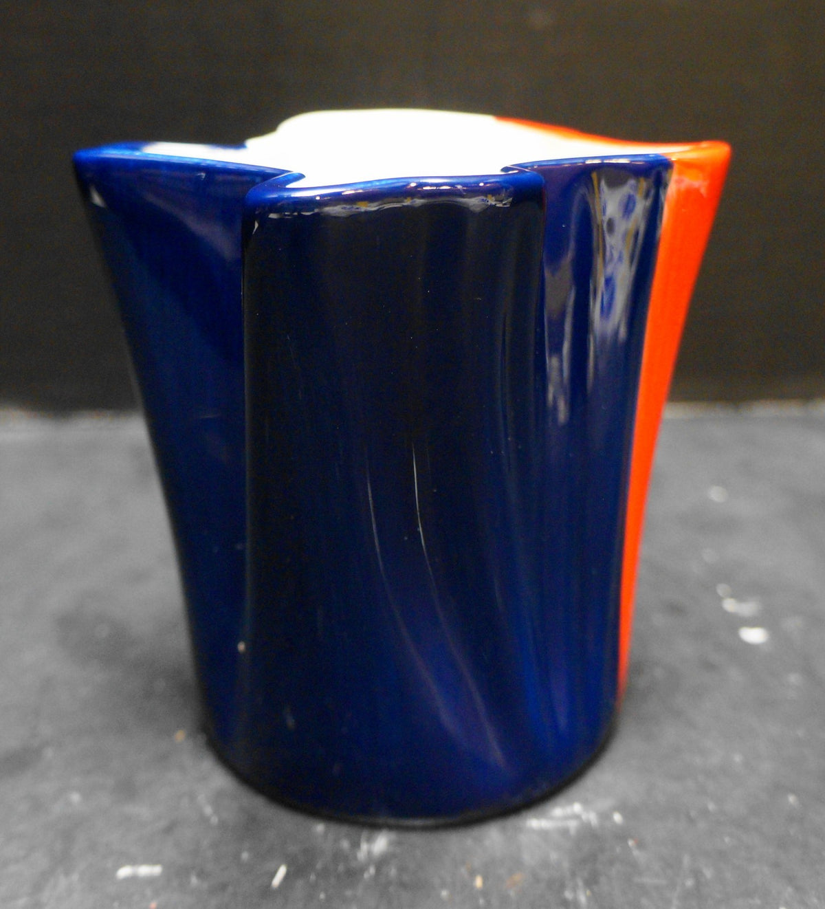 Texas Shaped Ceramic Mug Hand Painted Red White Blue