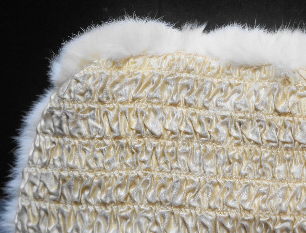Vintage Cream Rabbit Fur Ladies Muff