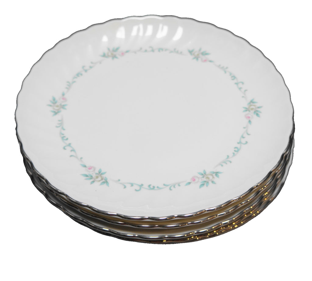 Syracuse Sweetheart Bread Plates Set of 5 Silhouette Fine China