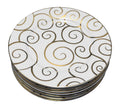 Pier 1 Gold Swirl Salad Plates Set of 7