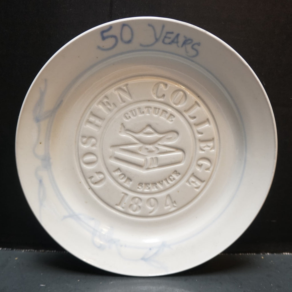 Goshen College Culture For Service 50 Years Commemorative Plate Dick Lehman
