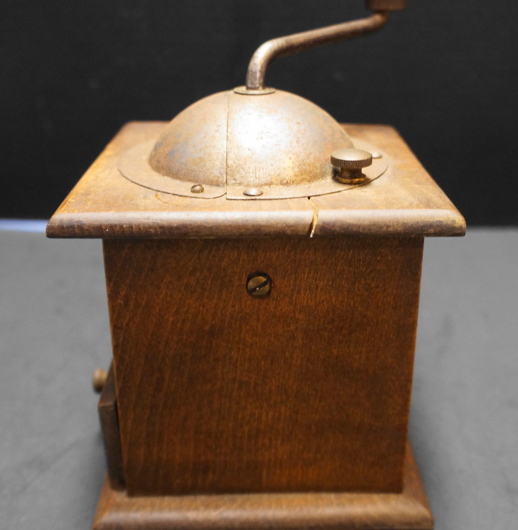 Vintage Wooden Hand Crank Coffee Grinder