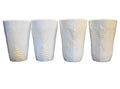 Indiana Harvest Grape Milk Glass Flat Tumblers Set of 4