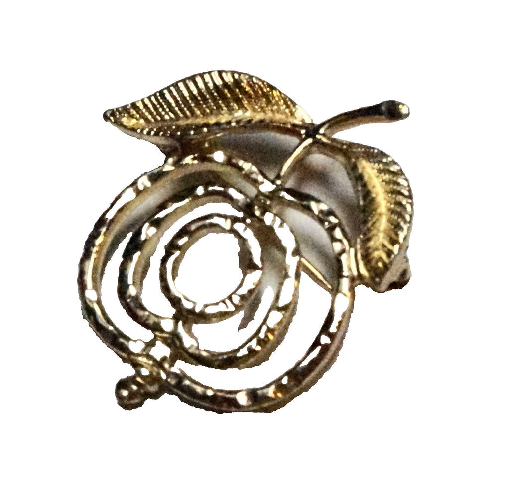 Sarah Coventry Gold Tone Saucy Apple Outline Pin