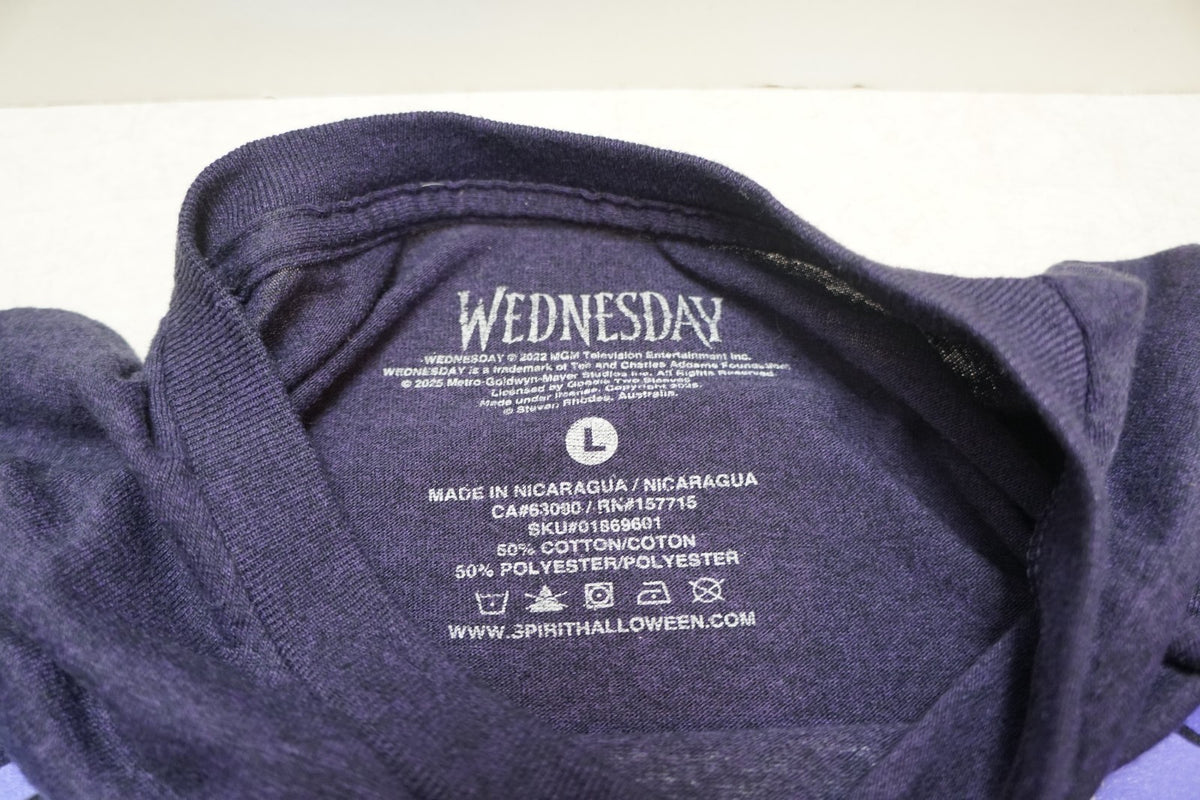 Wednesday Addams Solitude Suits Me Purple Shirt Size L Netflix