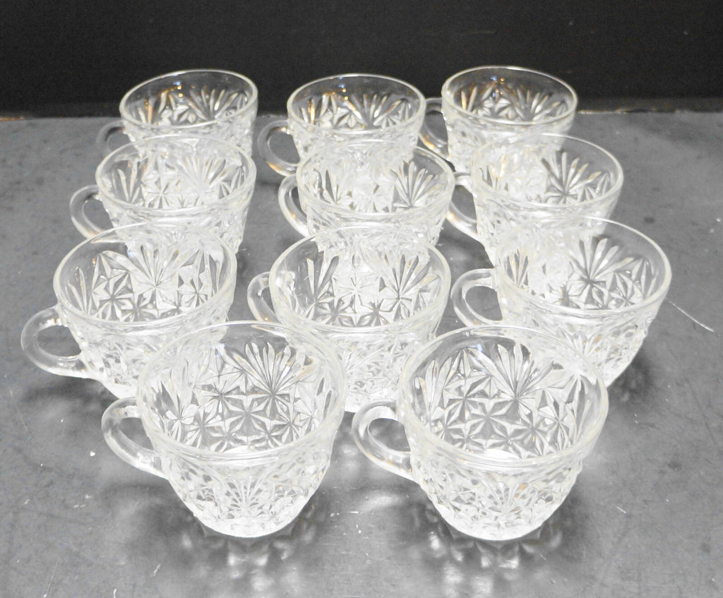 Anchor Hocking Arlington Punch Cups Set of 11 Clear Glass