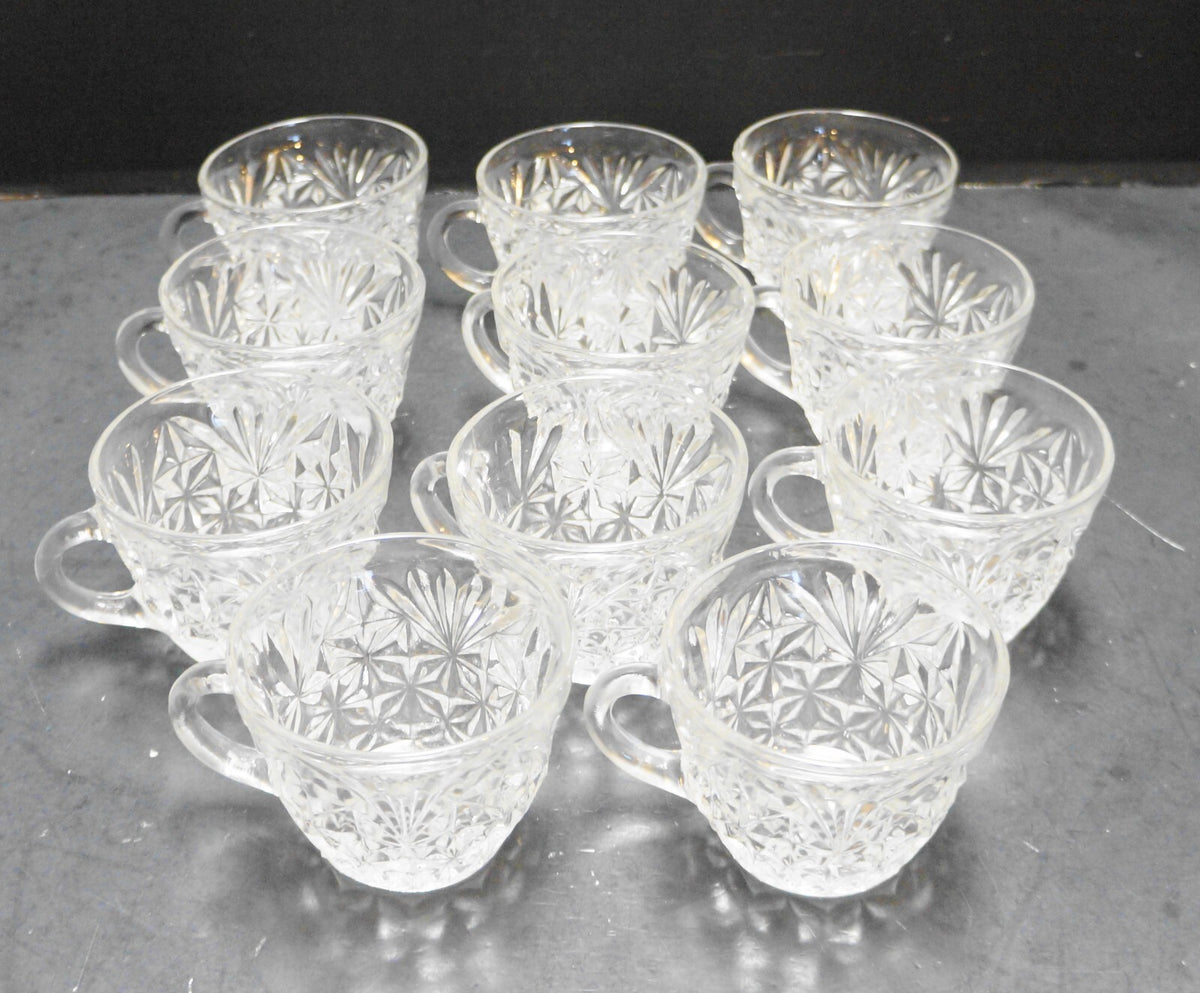 Anchor Hocking Arlington Punch Cups Set of 11 Clear Glass