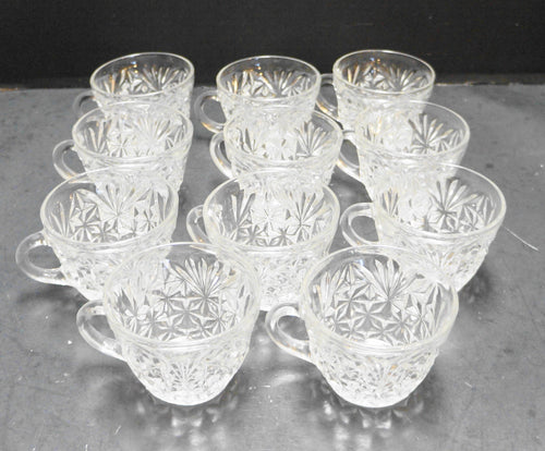 Anchor Hocking Arlington Punch Cups Set of 11 Clear Glass