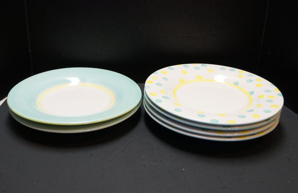 Royal Doulton Mardi Gras Dinner Plates 2 Solid 4 Polka Dot