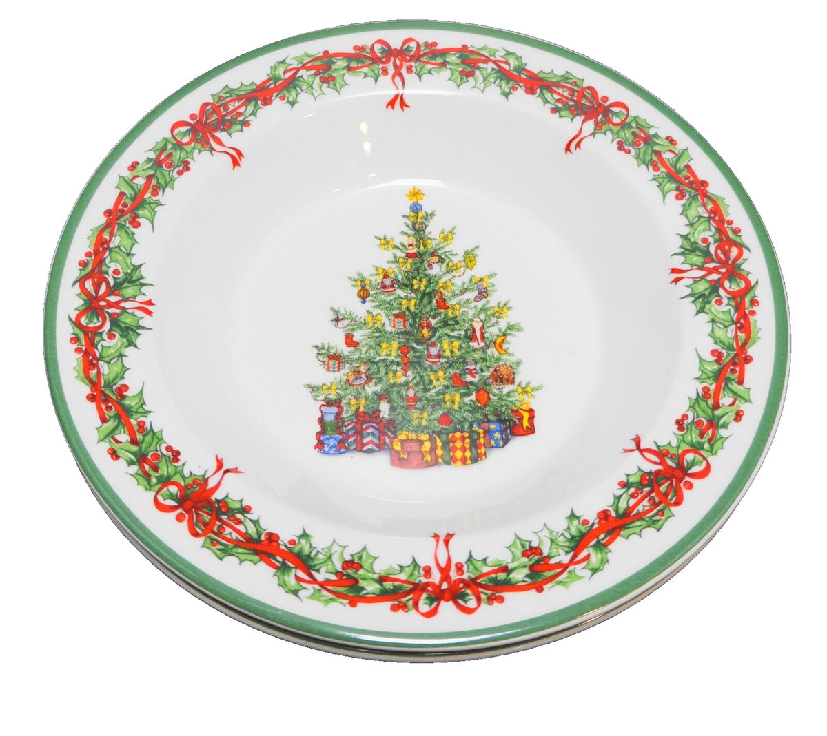 Christopher Radko Holiday Traditions Rim Soup Bowls Pair