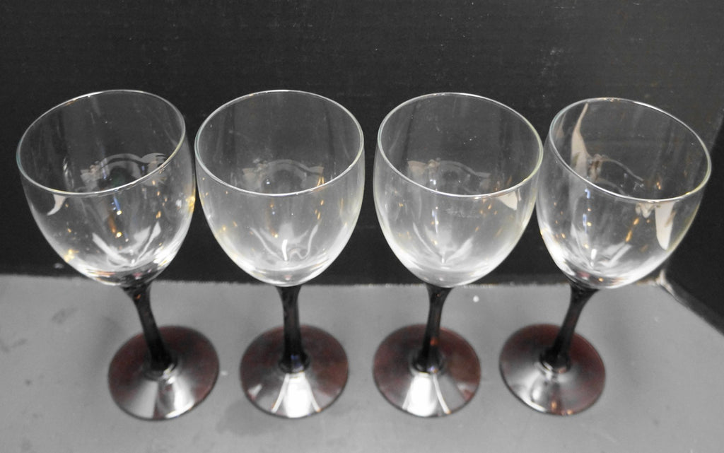Libbey Domaine Purple Stems Water Goblets Set of 4