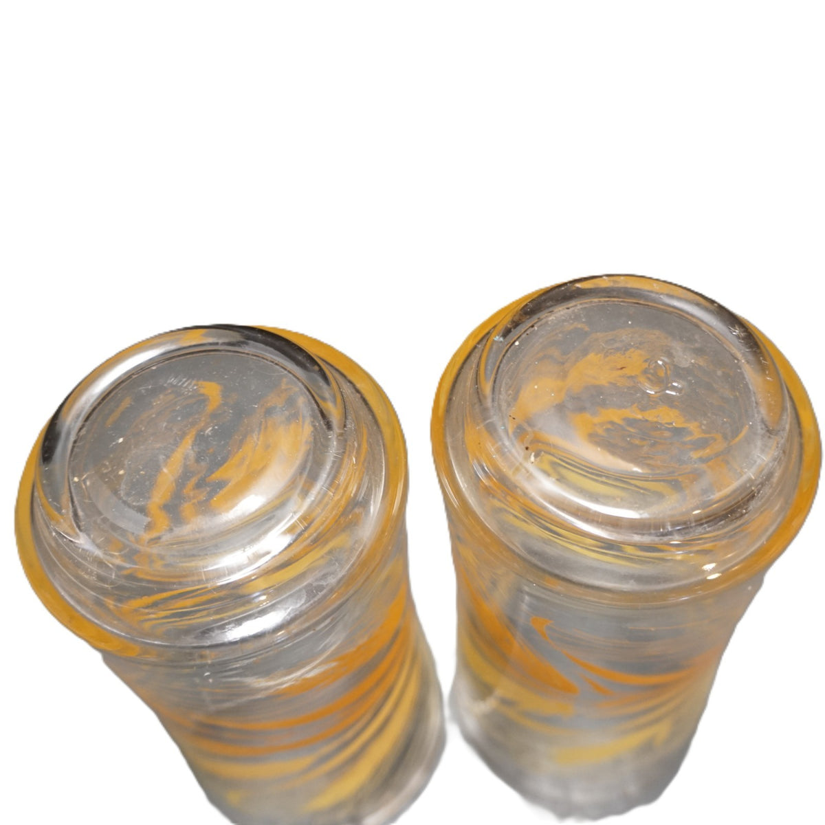 Libbey Wheat Decal 10 OZ Tumblers Pair 1970s