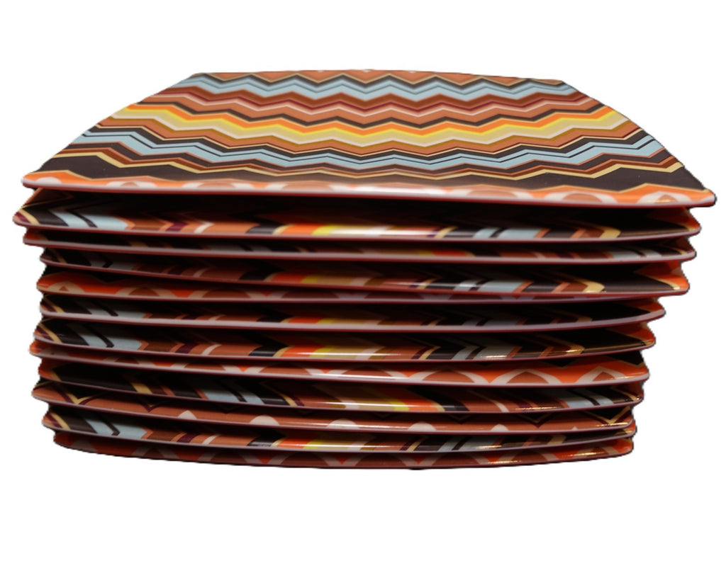 Missoni for Target ZigZag Melamine Square Dinner Plates Set of 12