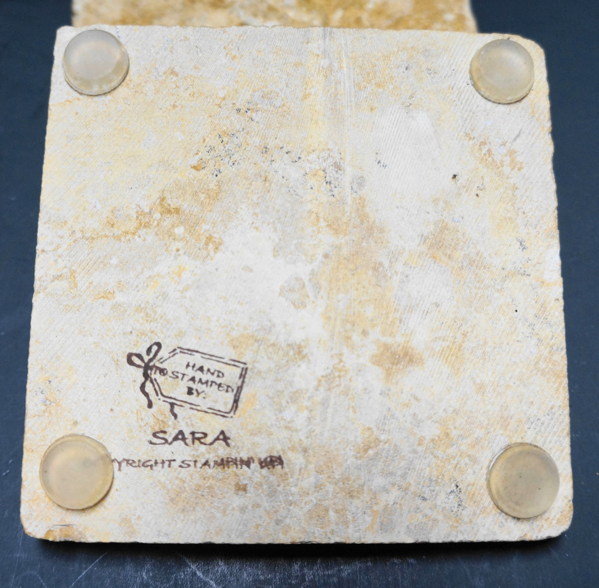Hawaii Aloha Stone Coasters Hand Stamped by Sara Set of 4