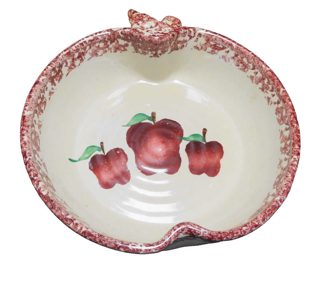 Neher 1995 Apple Torte Baking Dish Spongeware Recipe on Back