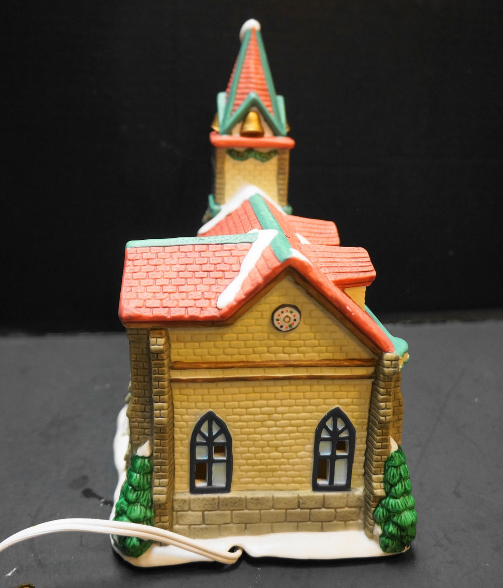 Galleria Fine Porcelain Hand Painted Church Cathedral Christmas Village