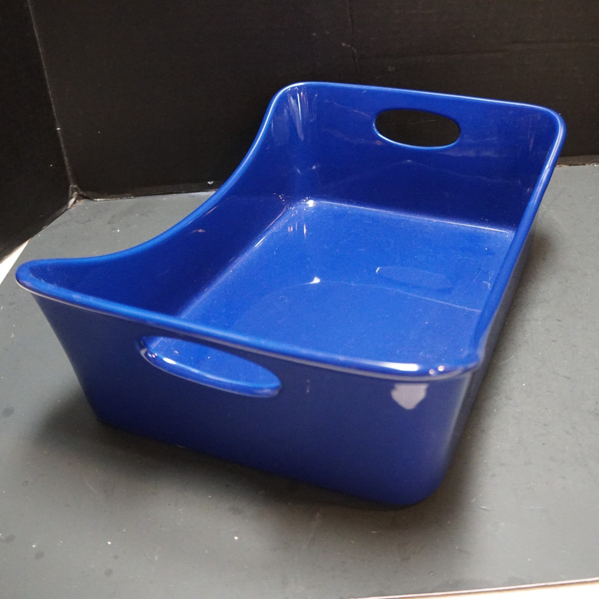 Rachael Ray Stoneware 4qt Baking Lasagna Roasting Pan 9 x 13 Cobalt Blue