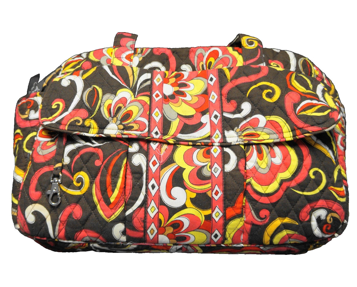 Vera Bradley Puccini Brown Red Floral Baby Diaper Bag