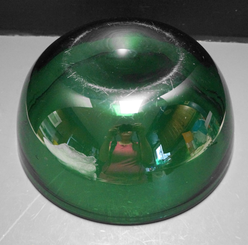 Emerald Green Blown Glass Large Serving Punch Bowl 11 IN