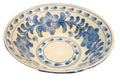 Blue White Floral Hand Painted Porcelain Rice Soup Bowl Large 7 1/2 IN Japan
