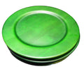Emerald Green Wood Charger Plates Set of 4 Thailand