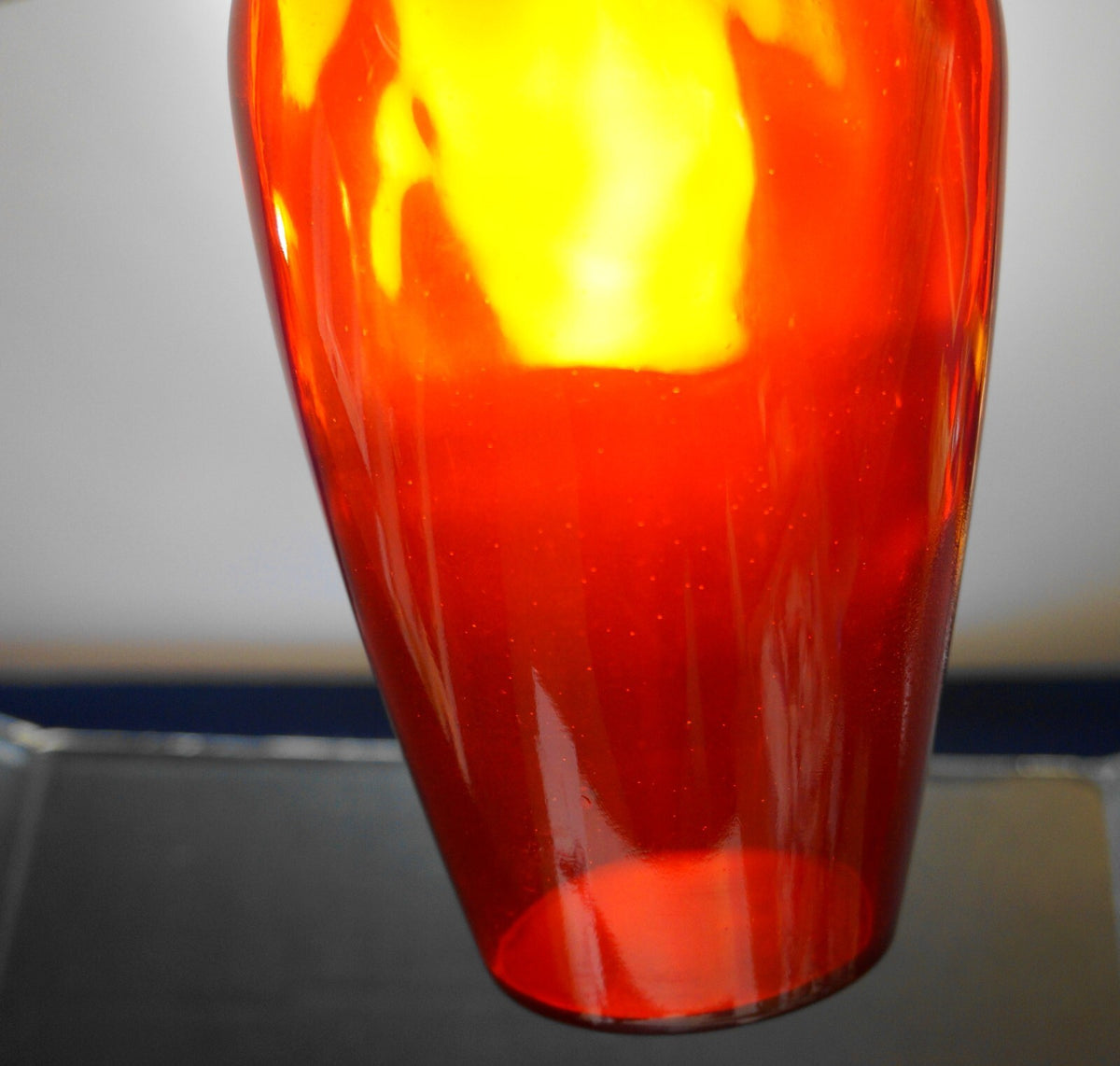 Anchor Hocking Royal Ruby Tall Scalloped Rim Optic Vase 9 IN