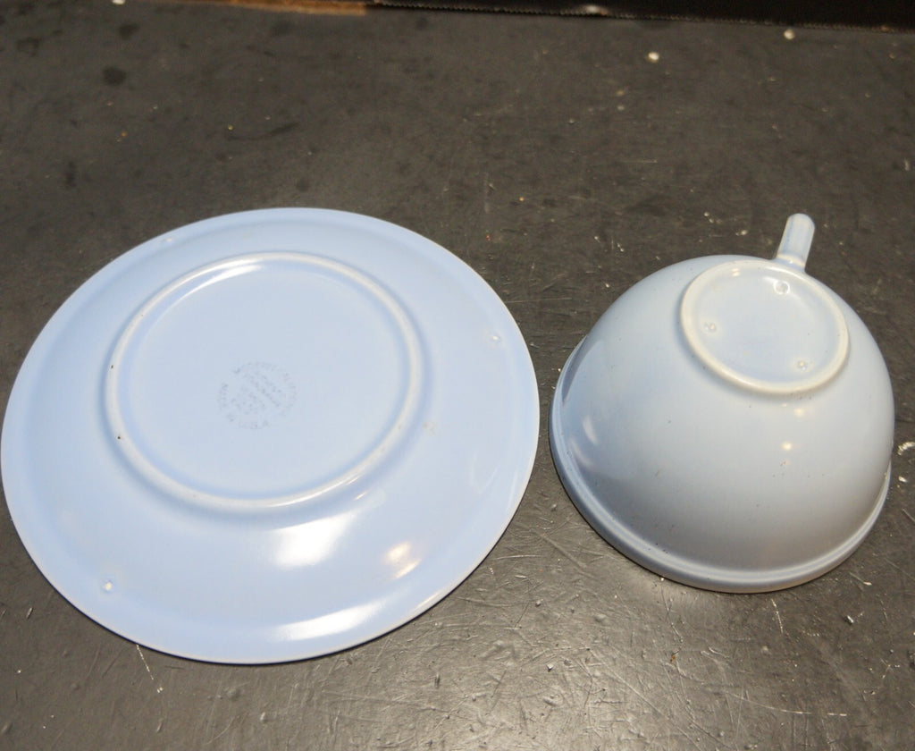 Vernon Kilns Modern California Azure Blue Cup Saucer