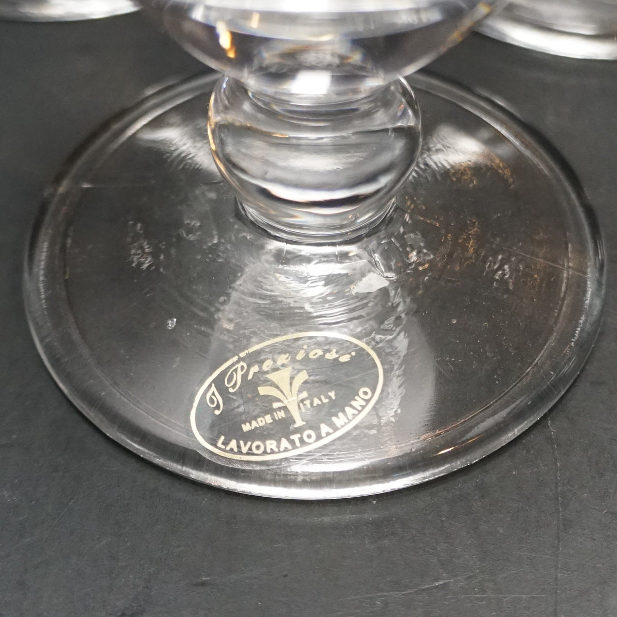 J Preziosi Silver Chain Decorated Wine Water Goblets Set of 6 Italy