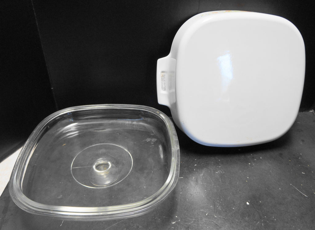 Corning Ware Wildflower A-10-B Square 2.5 QT Square Casserole With Domed Lid