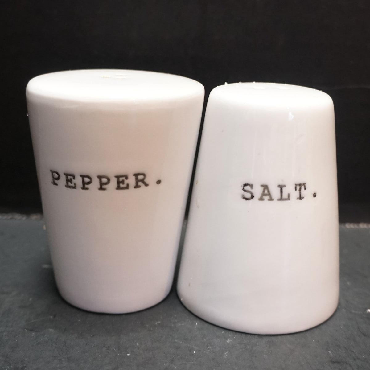 The Cellar Whiteware Words Salt Pepper Shakers Pair Macy's Exclusive Retired