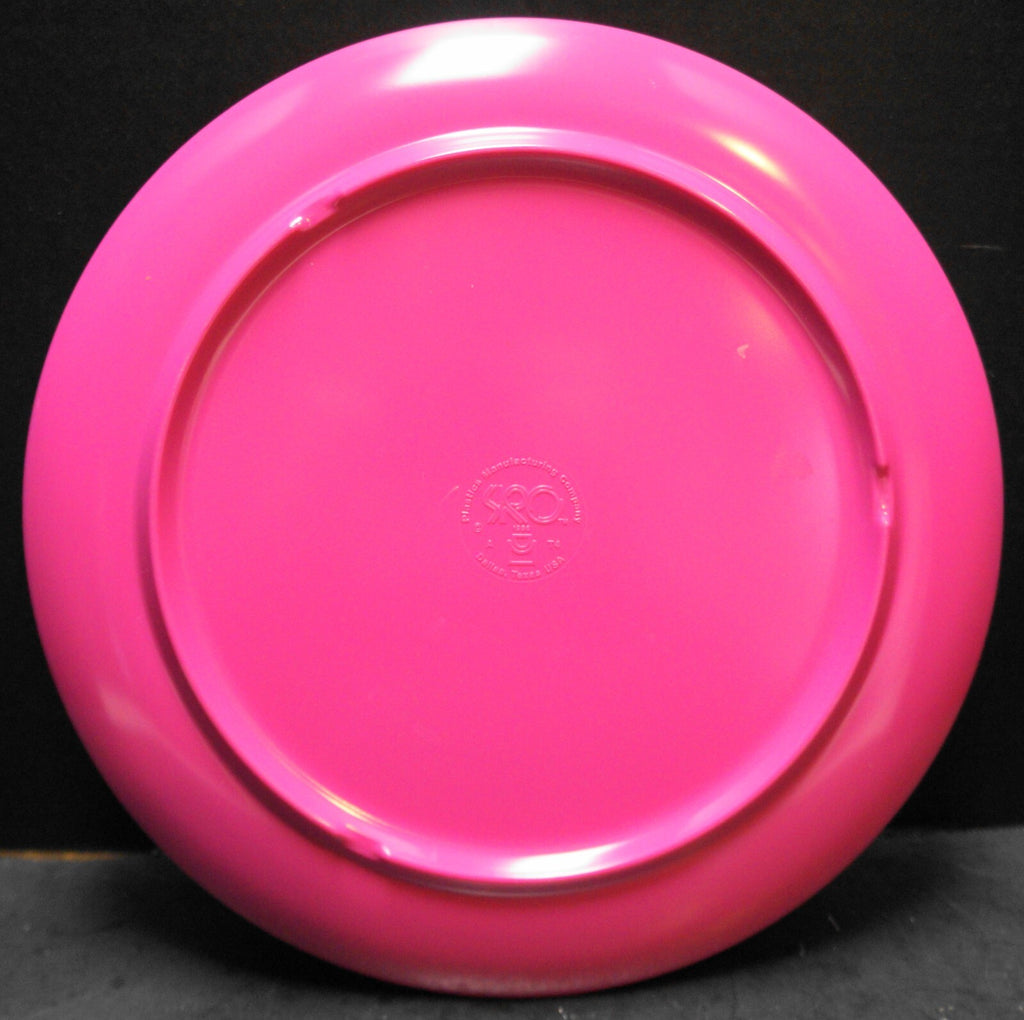 SRO Dallas Texas Plastics Manufacturing Co Hot Pink Round Platter 1980s