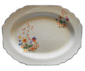 Gaylea WS George Lido Canarytone Oval Platter Fence Tulips