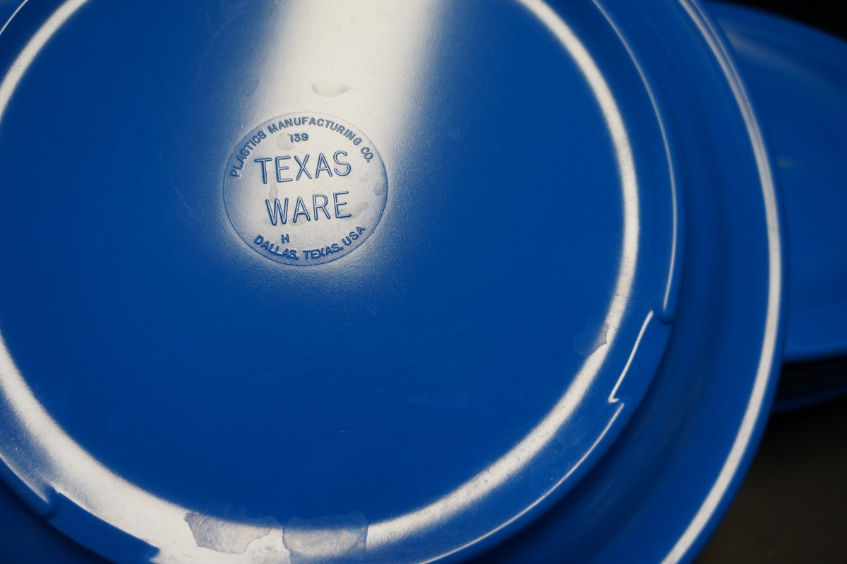 Texas Ware Royal Blue Dinner Plates Set of 6 10 1/2 IN Melamine