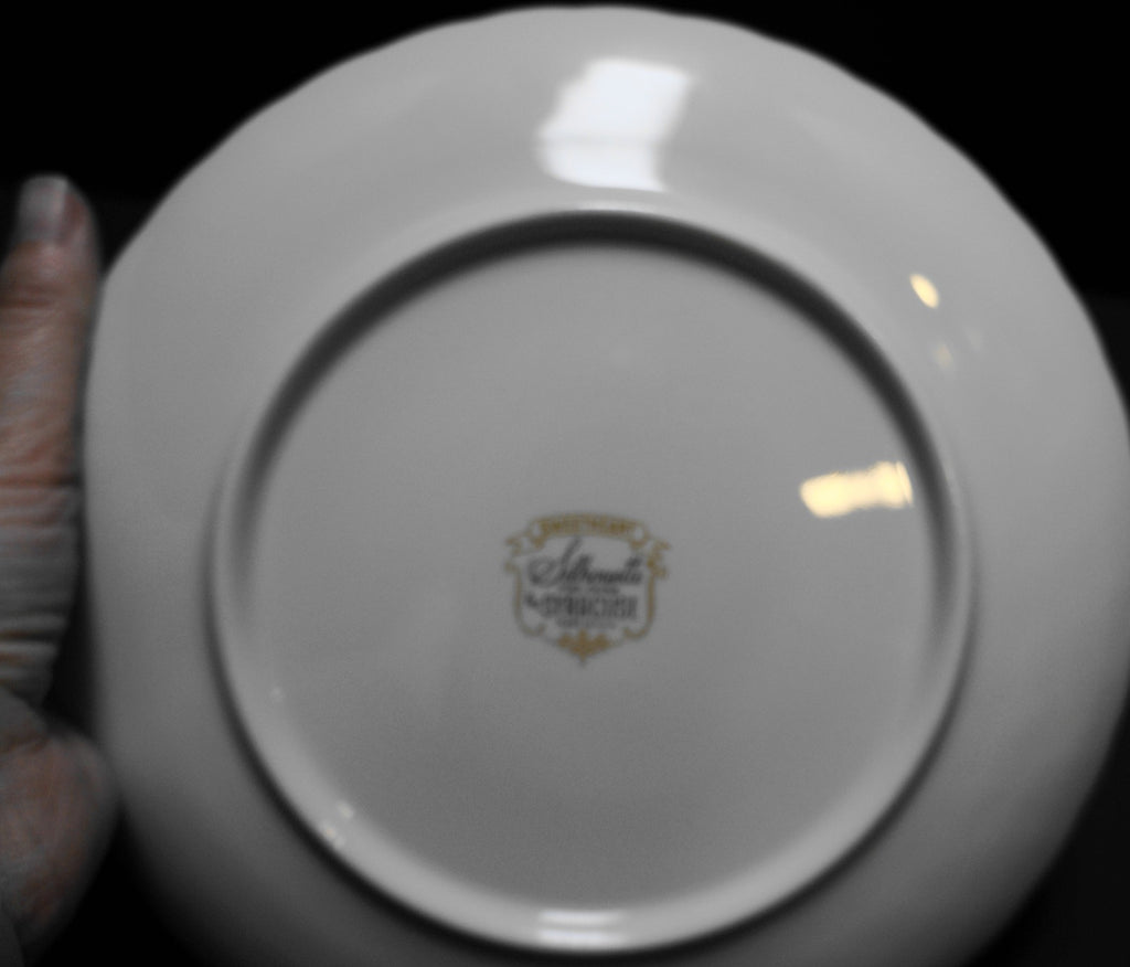Syracuse Sweetheart 8 1/4" Salad Plates Set of 6 Silhouette Fine China