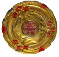 Indiana Glass Narcissus Spray Goofus Red Gold Carnival Plate EAPG