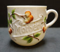 Mother Embossed Cherries Porcelain Mug Tea Cup Germany