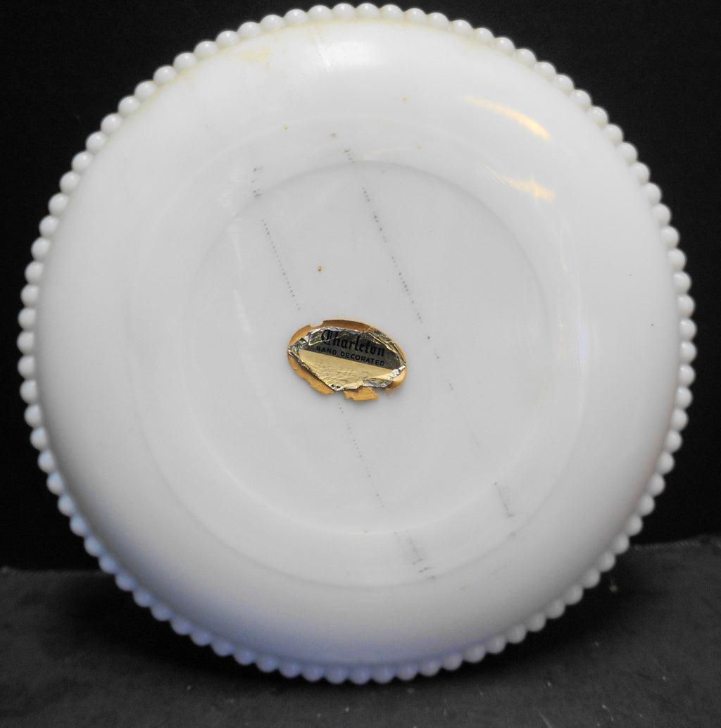Charleton Fruit Beaded Edge Westmoreland Milk Glass Plate