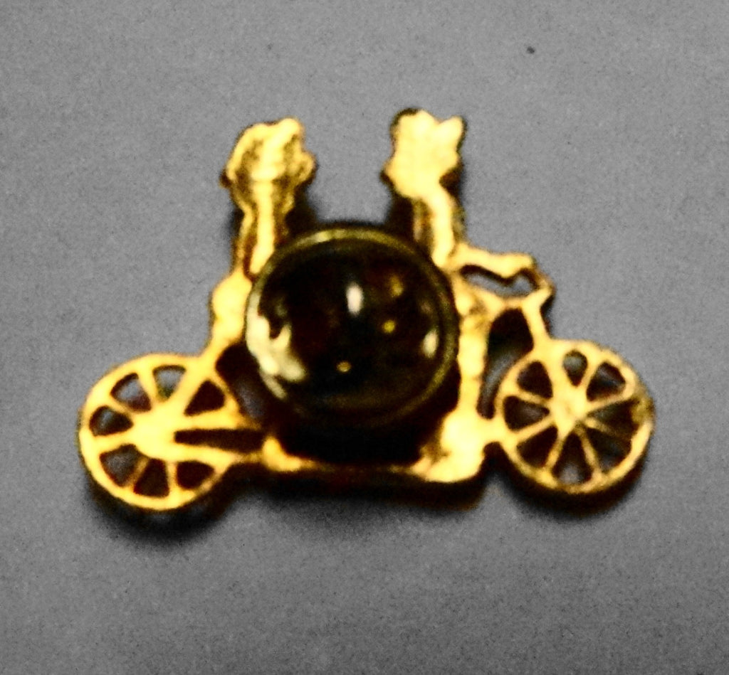 Sarah Coventry Tandem Bicycle Gold Tone Pin Brooch
