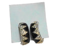 Daniel Swarovski D.S. Co. Black Enamel Crystal Encrusted Hoop Earrings