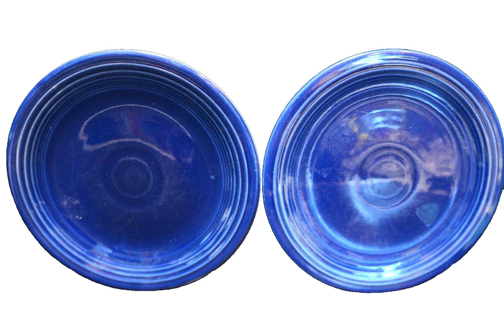 Homer Laughlin Fiesta Fiestaware Cobalt Blue Salad Plates Pair