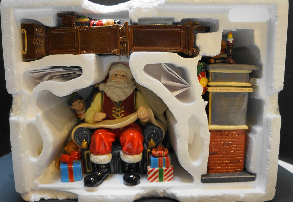 Member's Mark Porcelain Santa Scene In Box