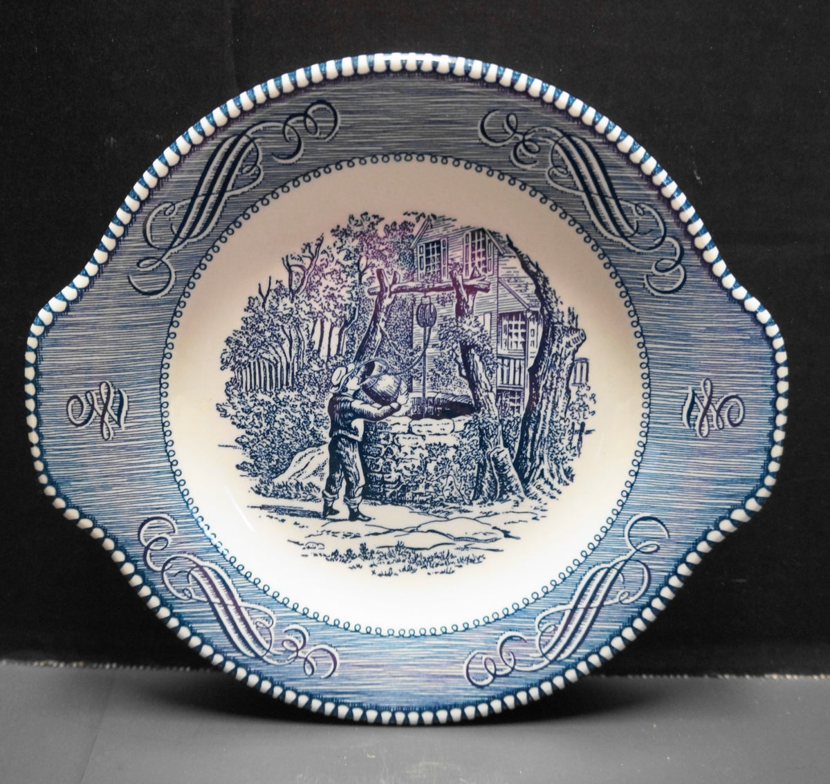 Royal China Currier & Ives Gravy Tab Handle Underplate Only