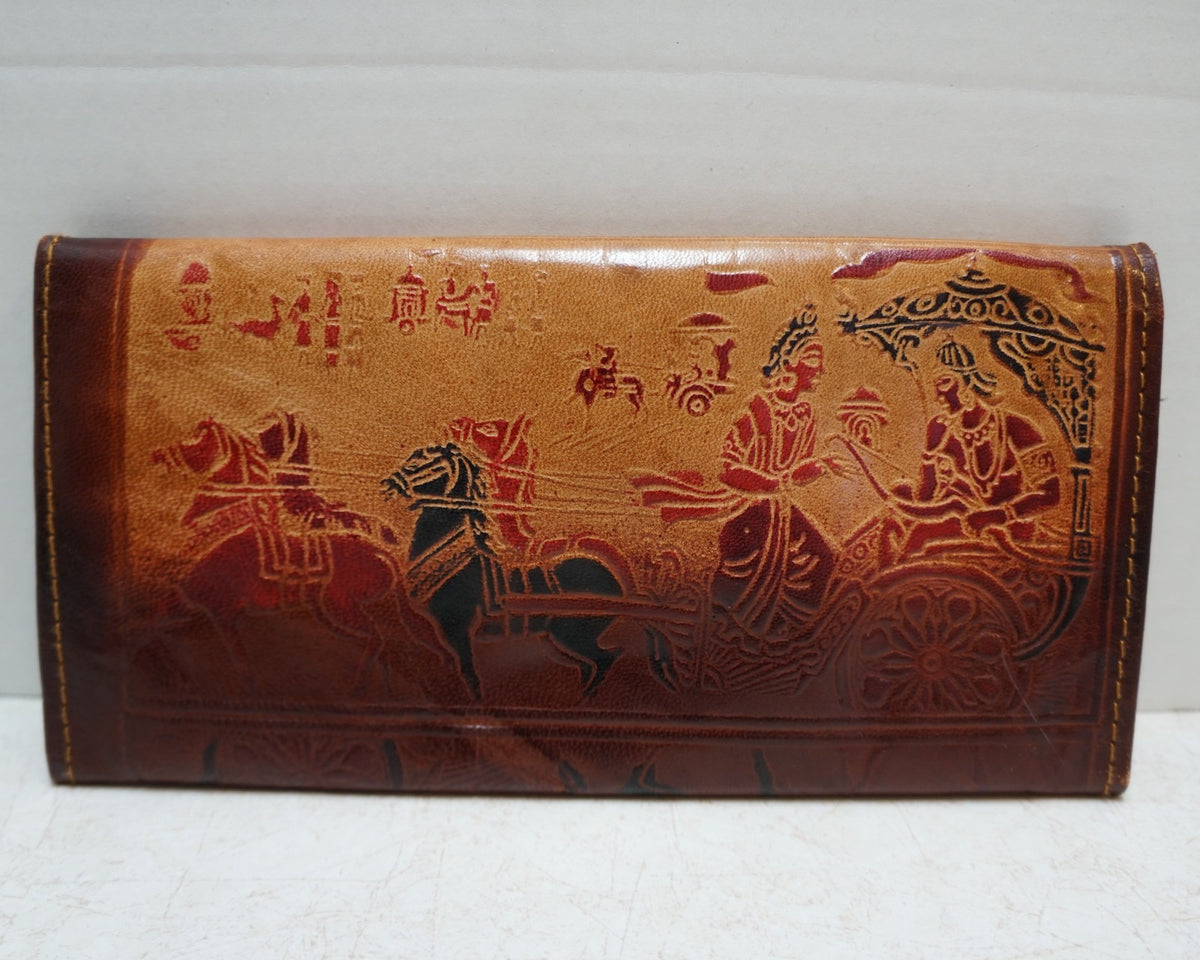 Shantiniketan Indian Leather Wallet Clutch Purse