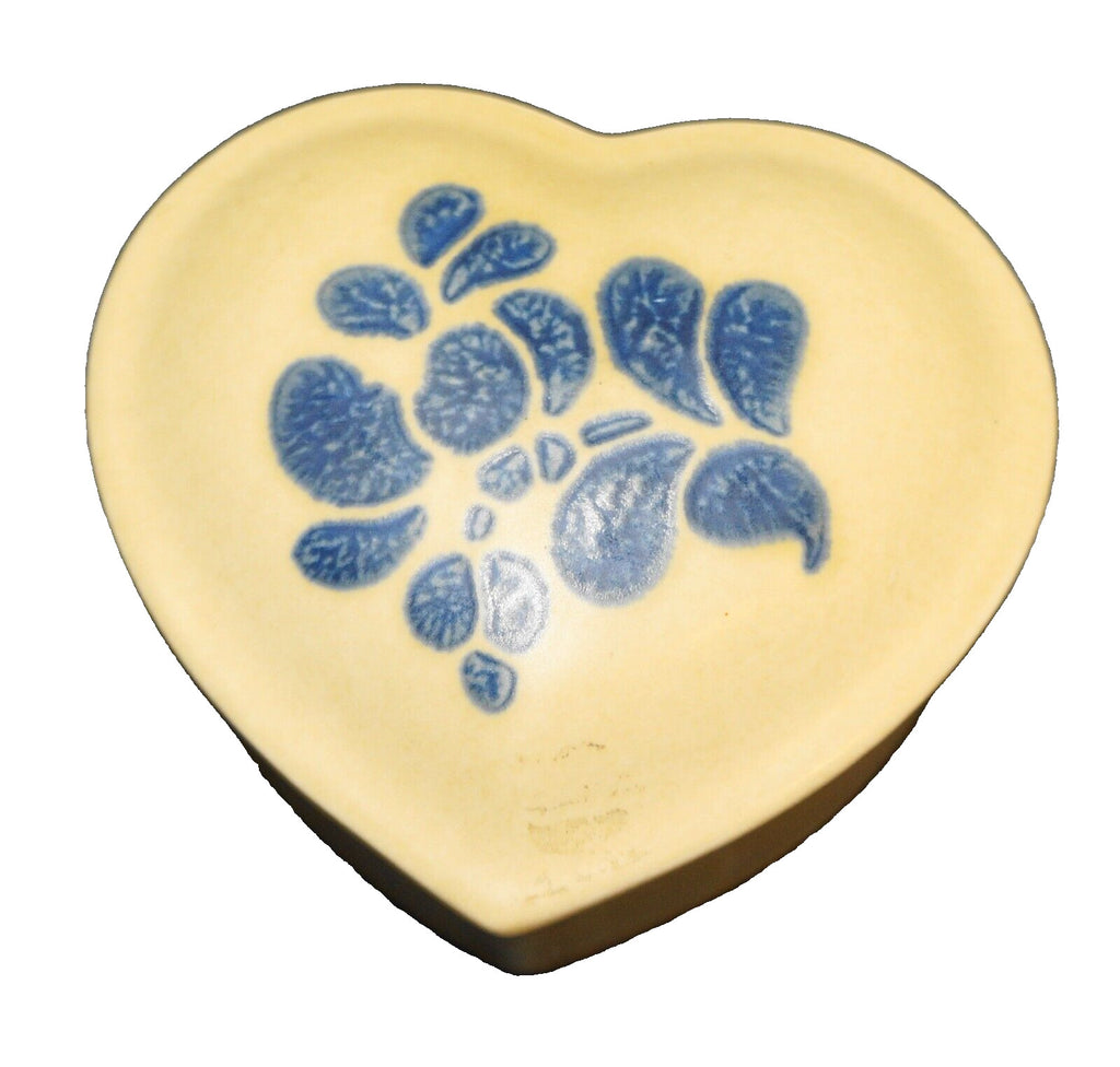 SOLD Pfaltzgraff Folk Art Heart Trinket Box Unsigned