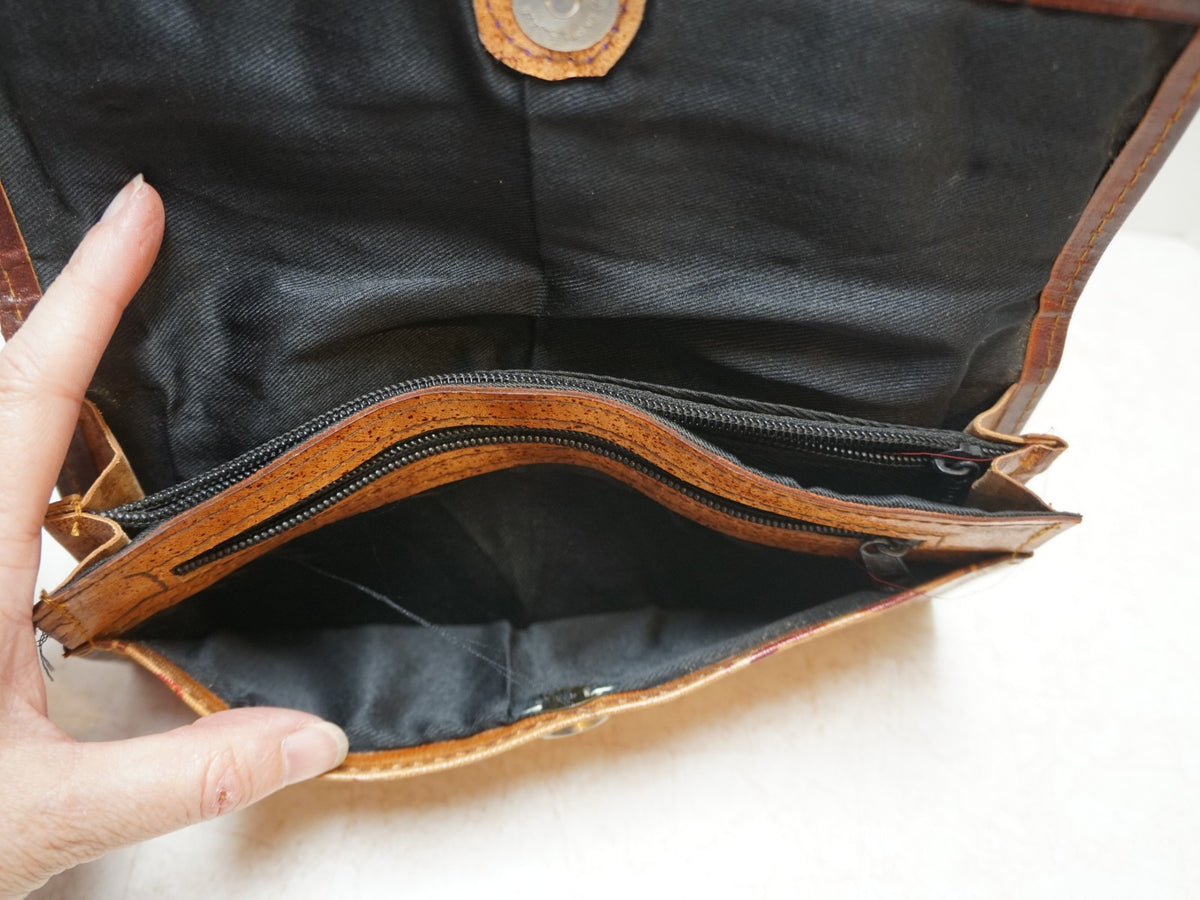 Shantiniketan Indian Leather Wallet Clutch Purse