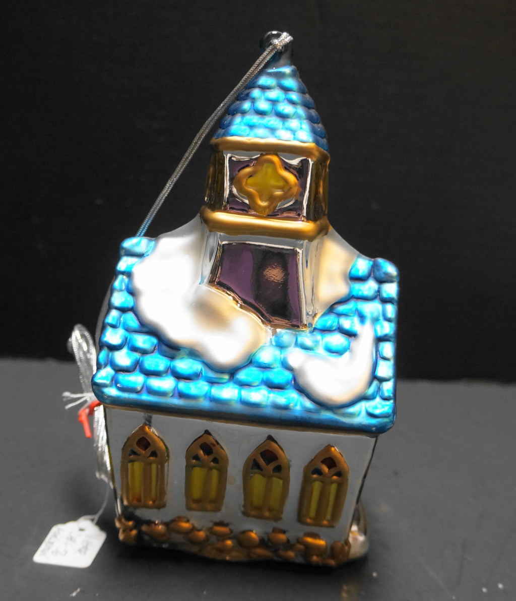 Department 56 Mercury Glass Church Steeple Christmas Ornament Large